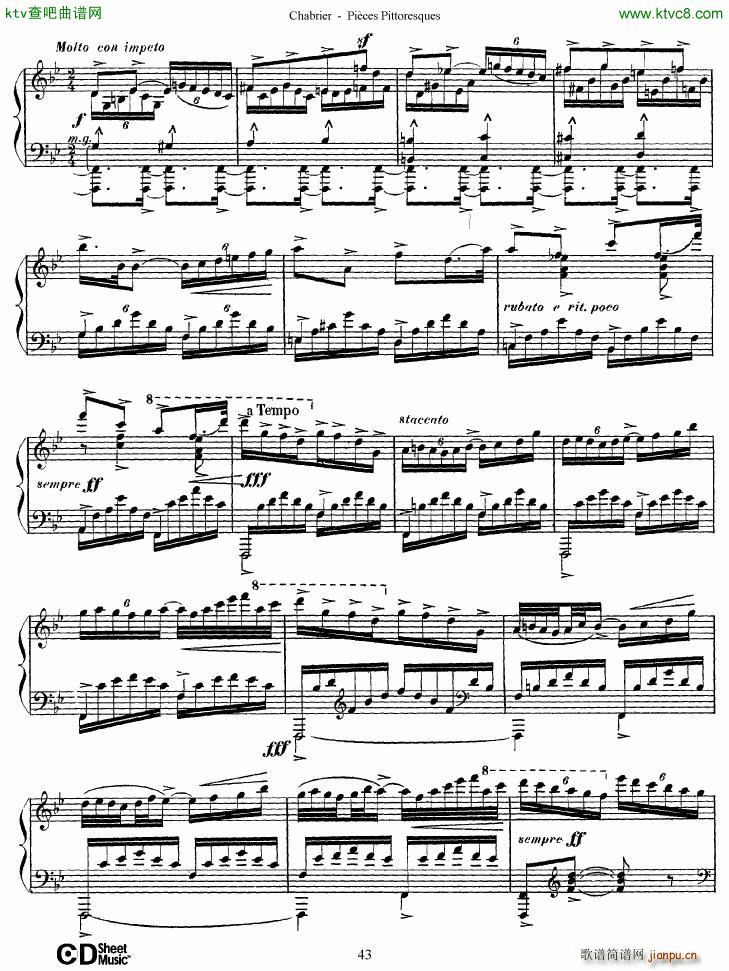 Chabrier Pi��ces Pittoresques 7 10(����V)14