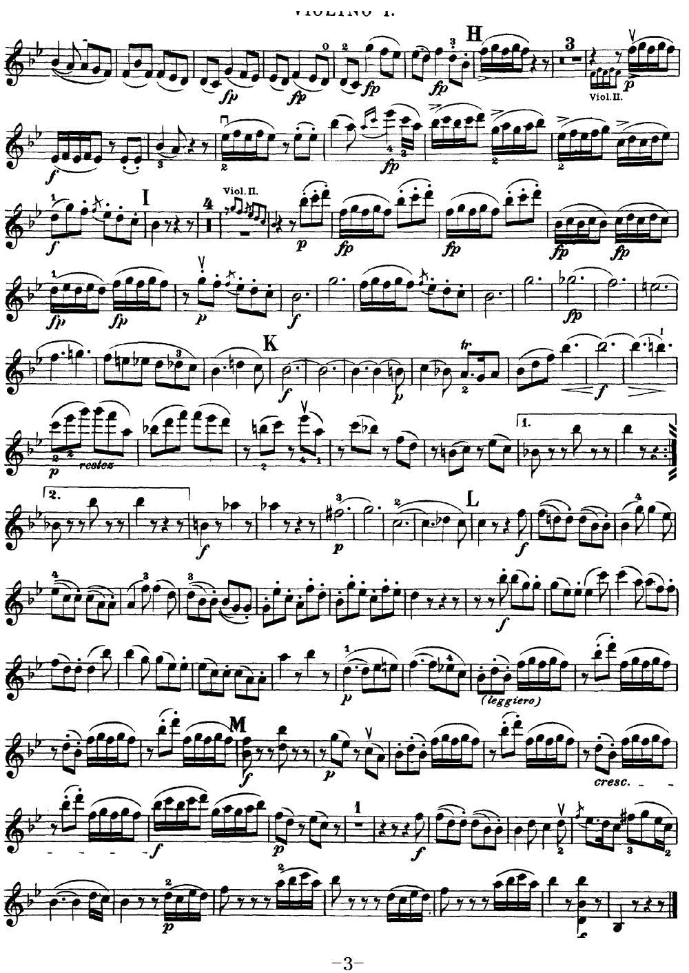 Mozart Quartet No 17 in Bb Major K 458 Violin 1(ʮ�ּ�����)3