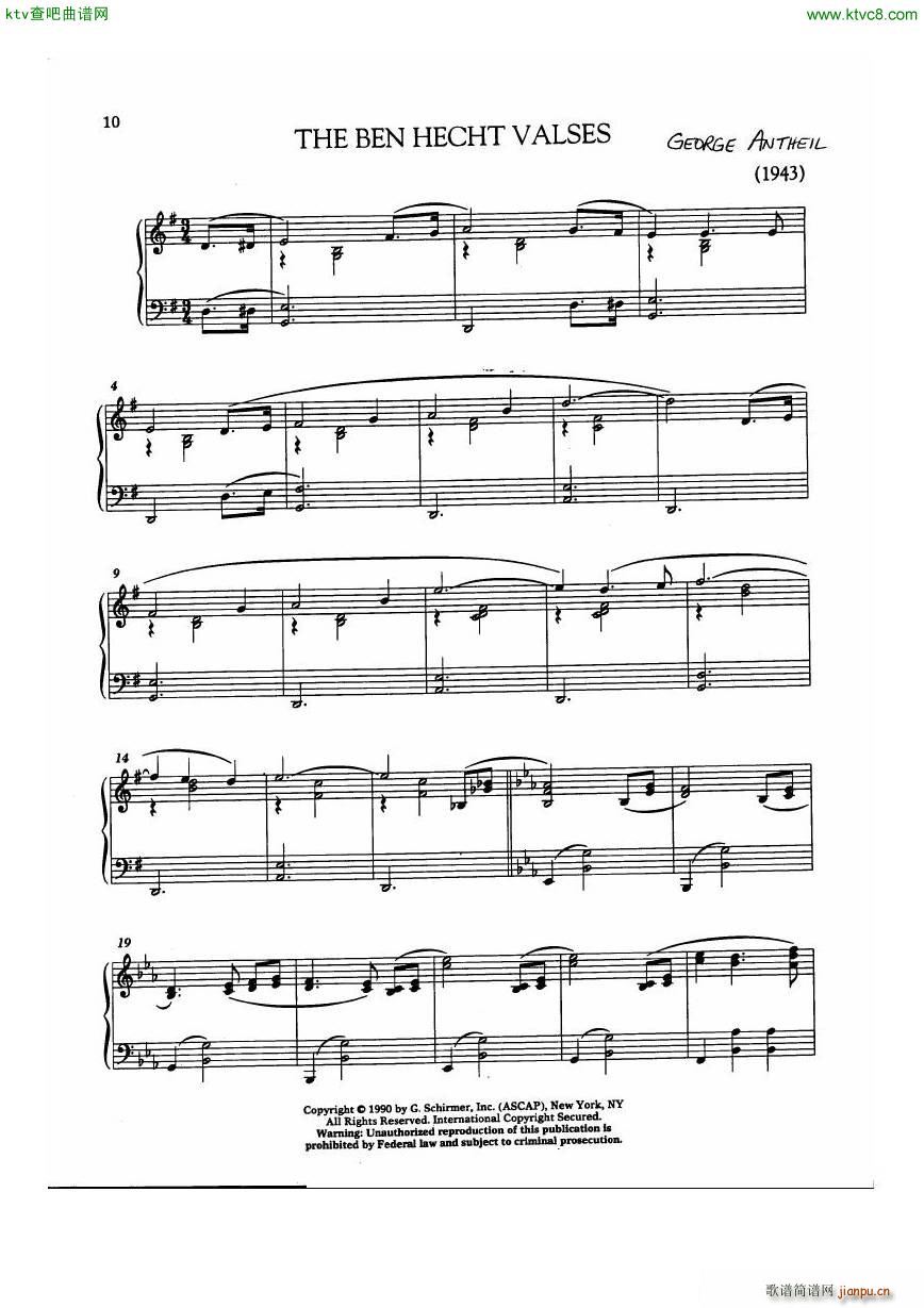 Antheil Ben Hecht Valses(����V)1