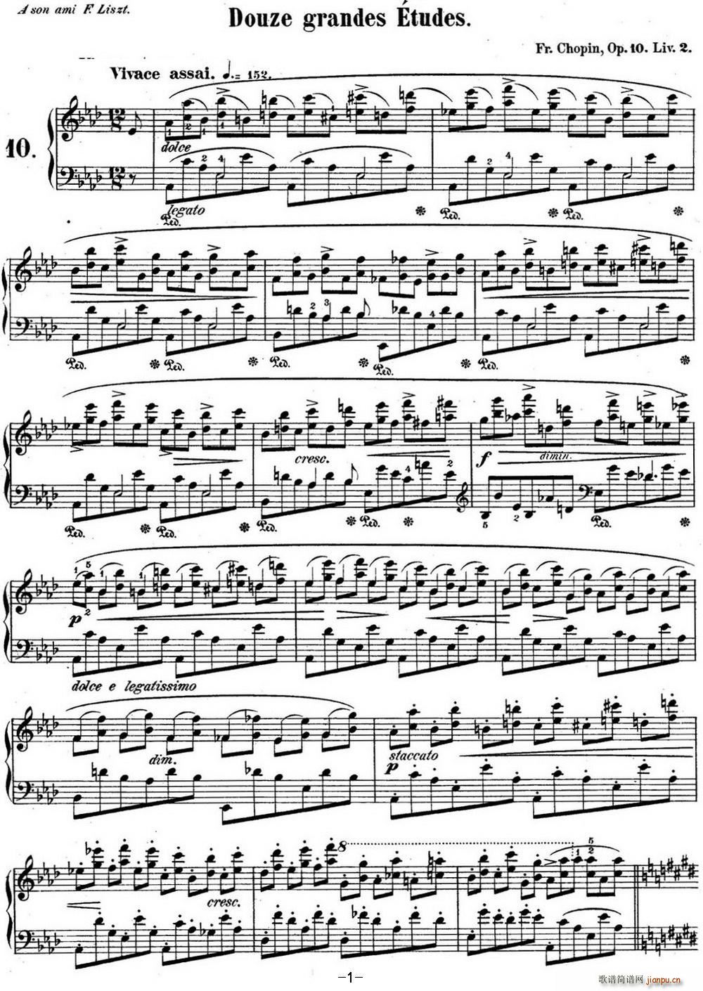 Ф�����10 Op 10 No 10 ��A���{ Ab major(����V)1