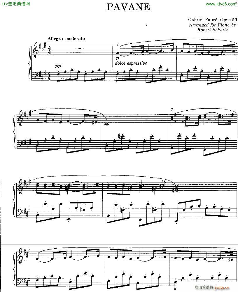 Faure 050 Pavane arr piano solo R Schultz(����V)1