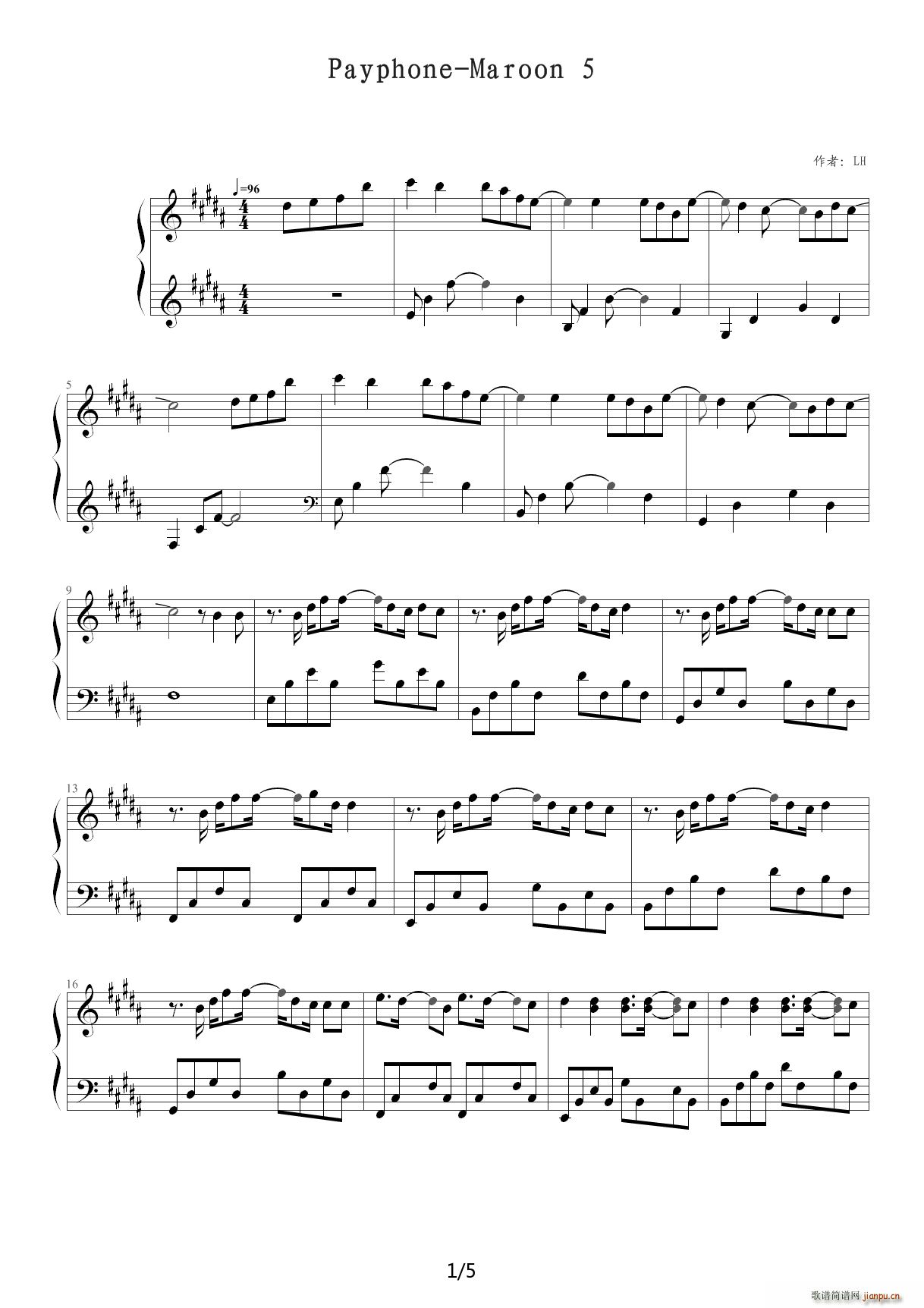 Payphone Maroon 5 ֻ����һ�� ��������(hu�� )�ς�������(����V)1