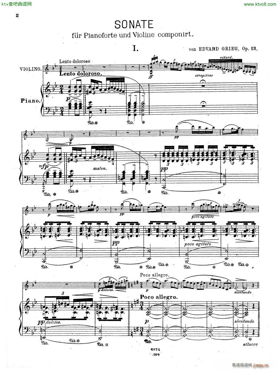 Grieg Violin Sonata 2 G dur op 13(����V)1