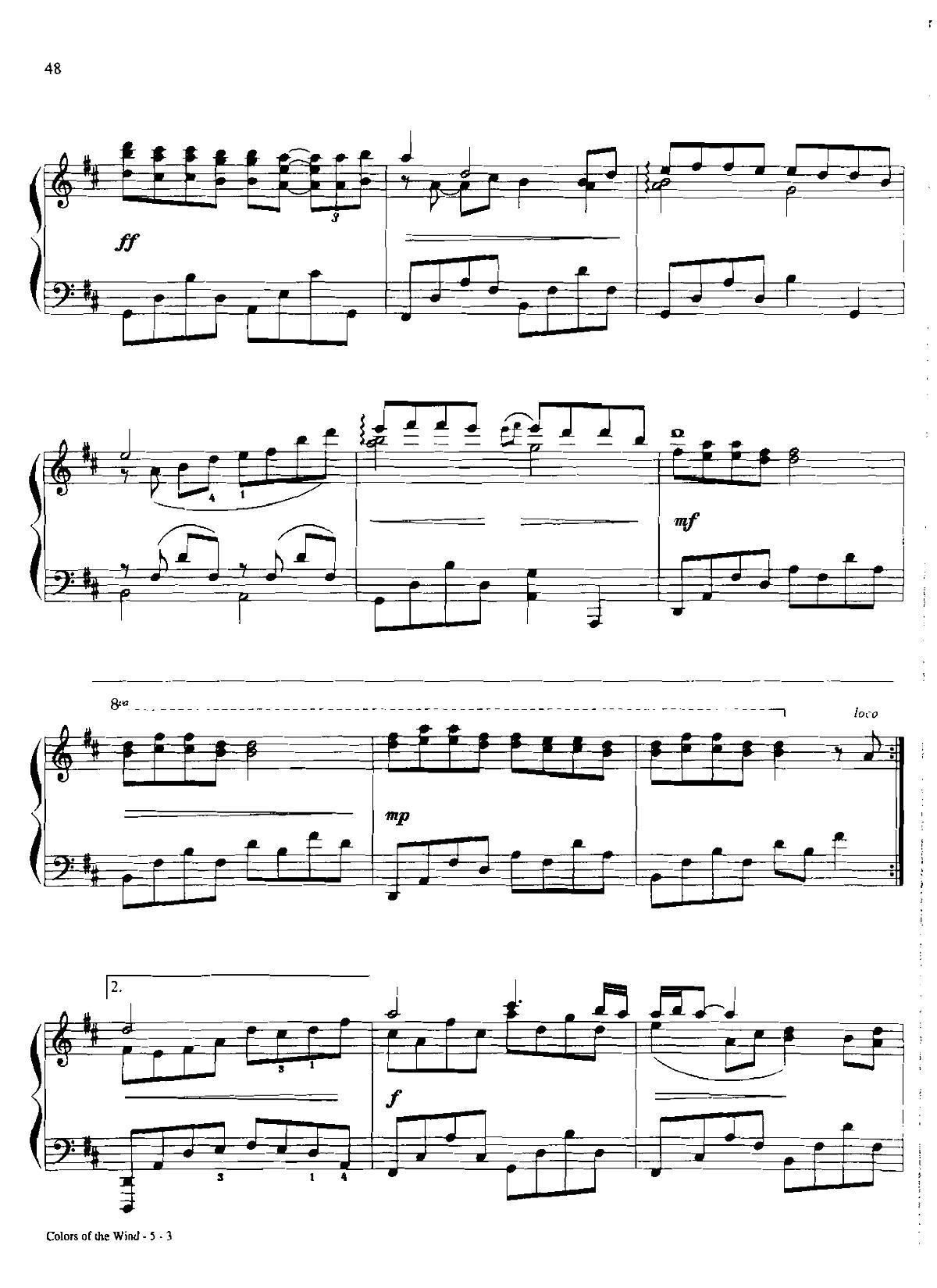 colors of the wind Dan Coates �������{ ��(����V)3