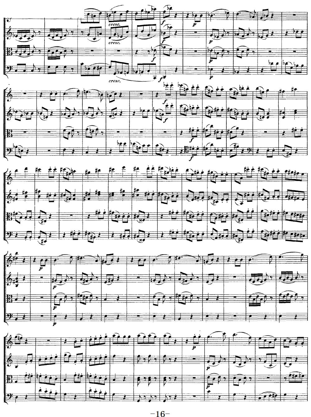 Mozart Quartet No 19 in C Major K 465(���V)16