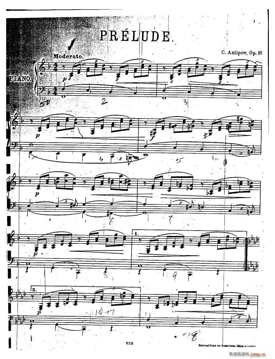 Antipov op 10 Prelude op 10 Prelude(ʮ�ּ�����)1