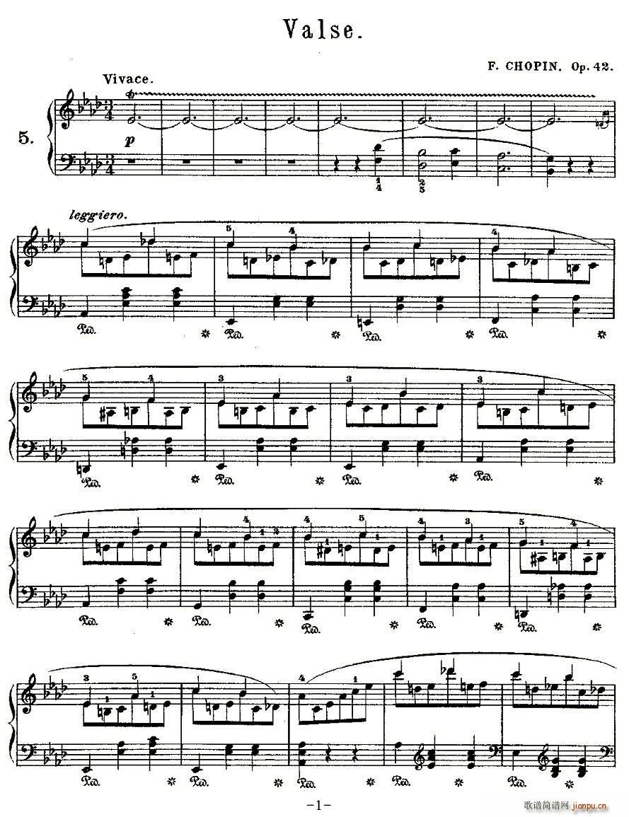 valse��Op.42(ʮ�ּ�����)1