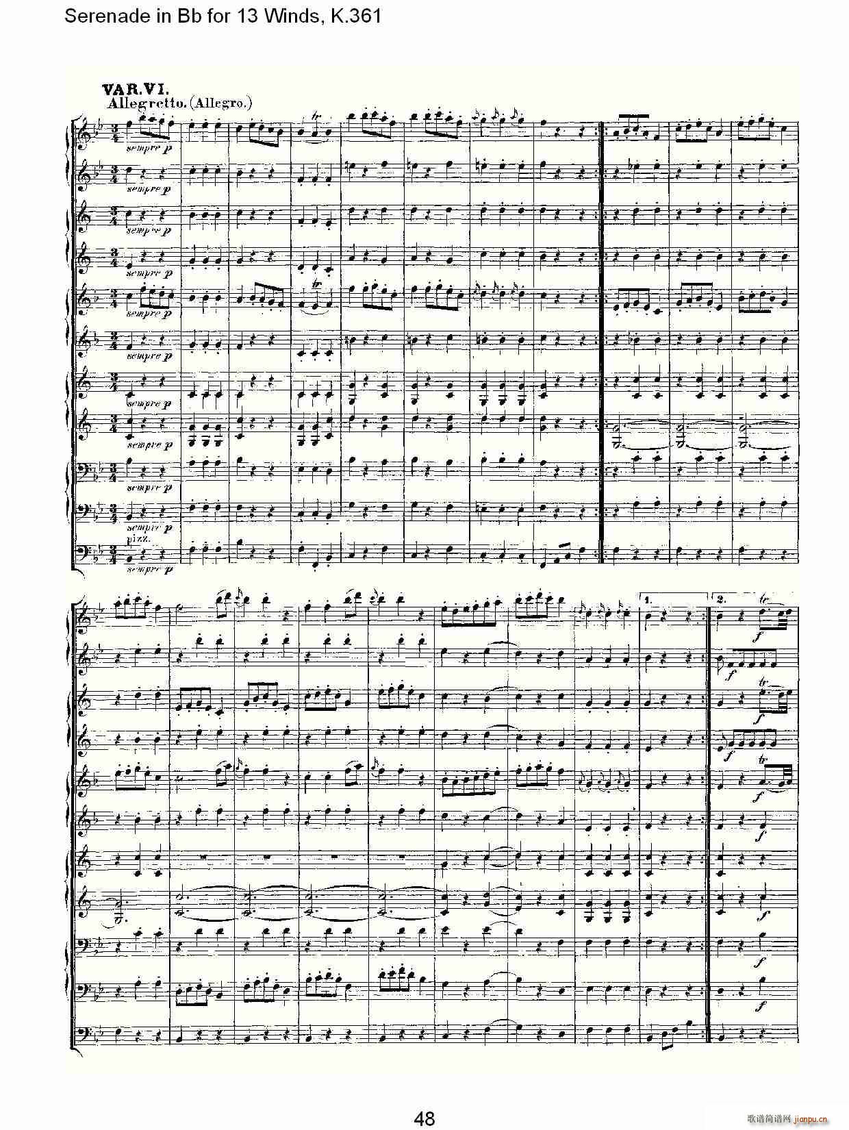 Serenade in Bb for 13 Winds, K.361(ʮ�ּ�����)18
