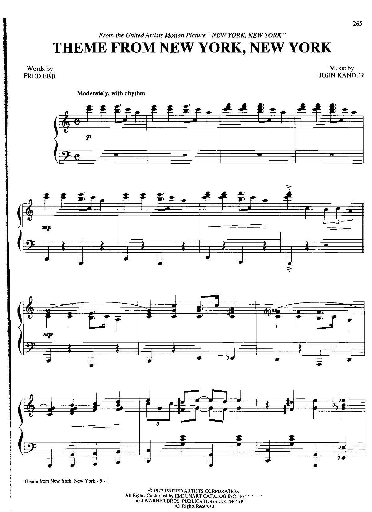 THEME FROM NEW YORK NEW YORK Dan Coates �������{ ��(����V)1