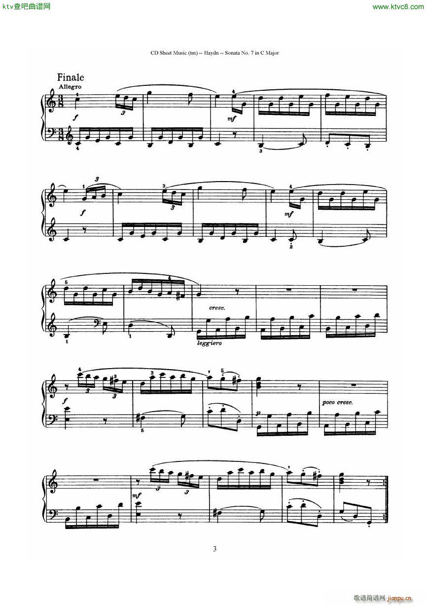 Haydn Joseph Sonata no 7 in C Major(����V)3