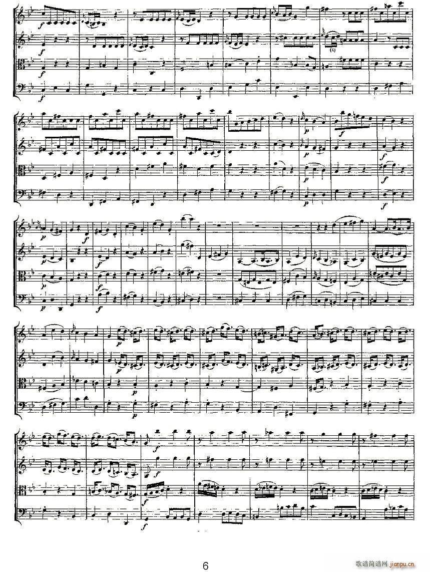 Quartet No 6 in Bb Major K 159 ��B���{�����Ҙ�(l�� )������(���V)6