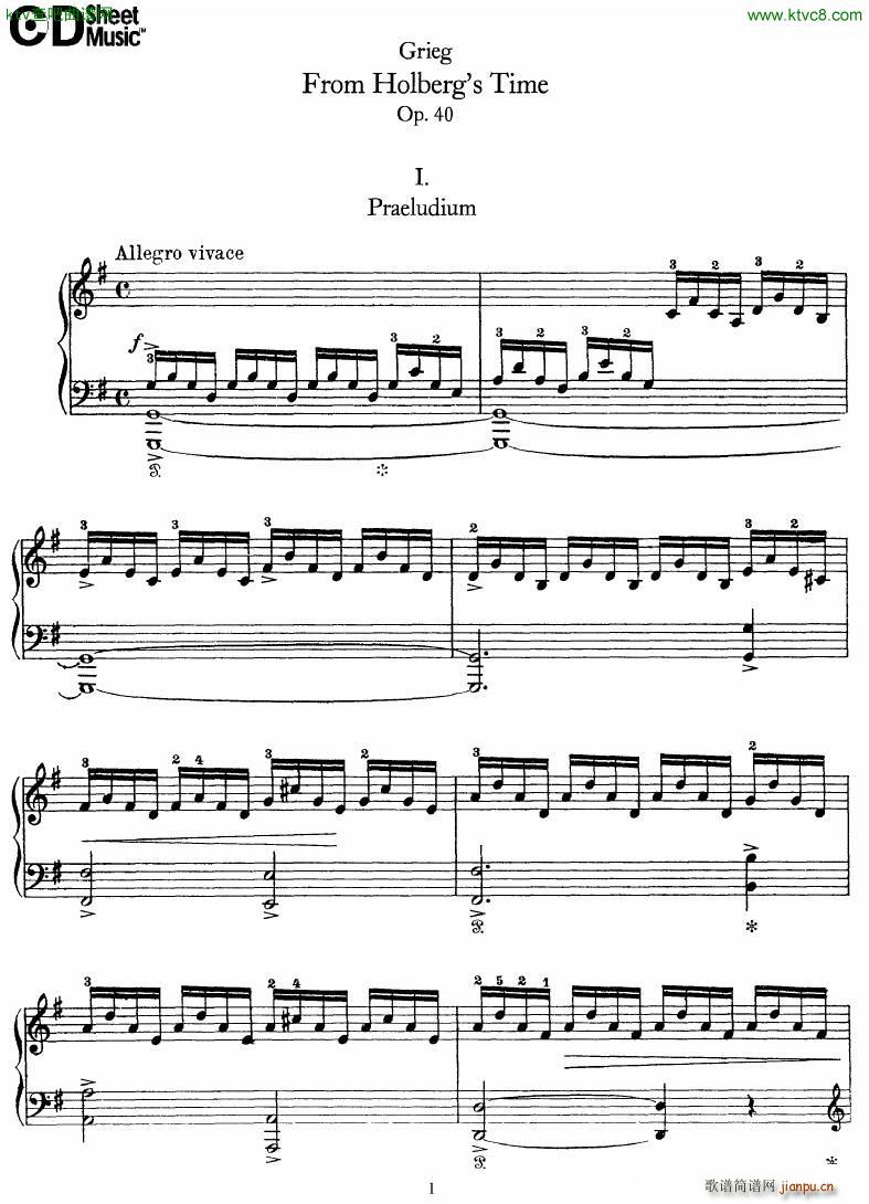 Grieg From Holberg s Time 1 5(����V)1