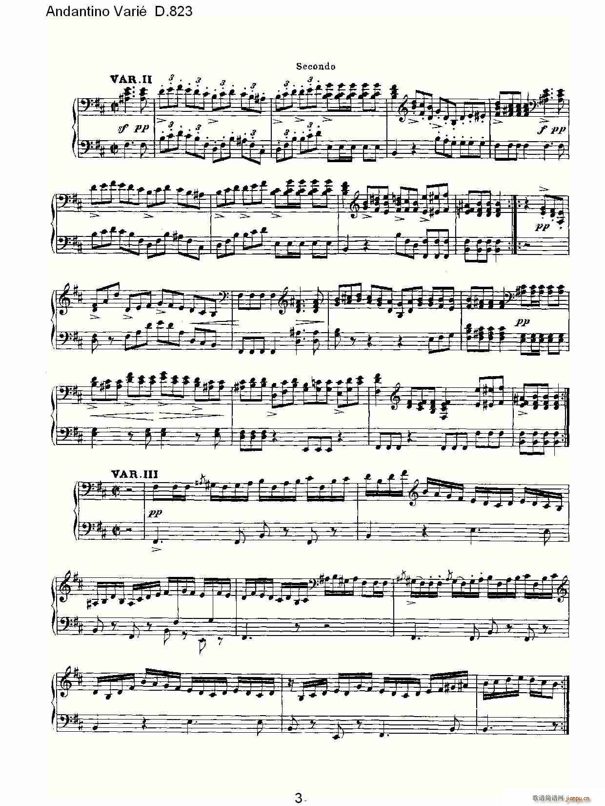 Andantino Vari�� D.823(ʮ�ּ�����)3