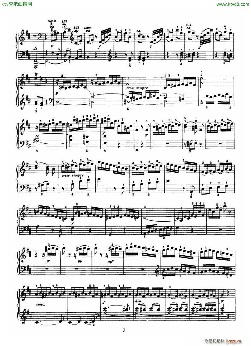 Haydn Piano Sonata No 33 In D(����V)3