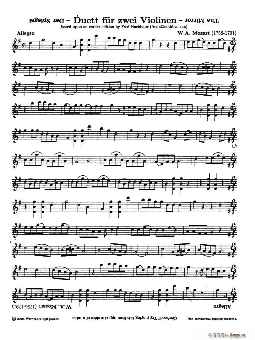 Duett fur zwei Violinen(ʮ�ּ�����)1