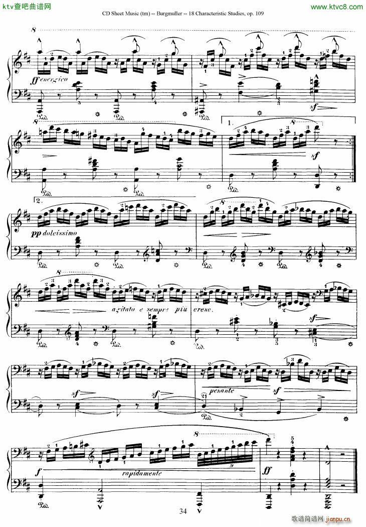 Burgmuller 18 characteristic studies op109(����V)34