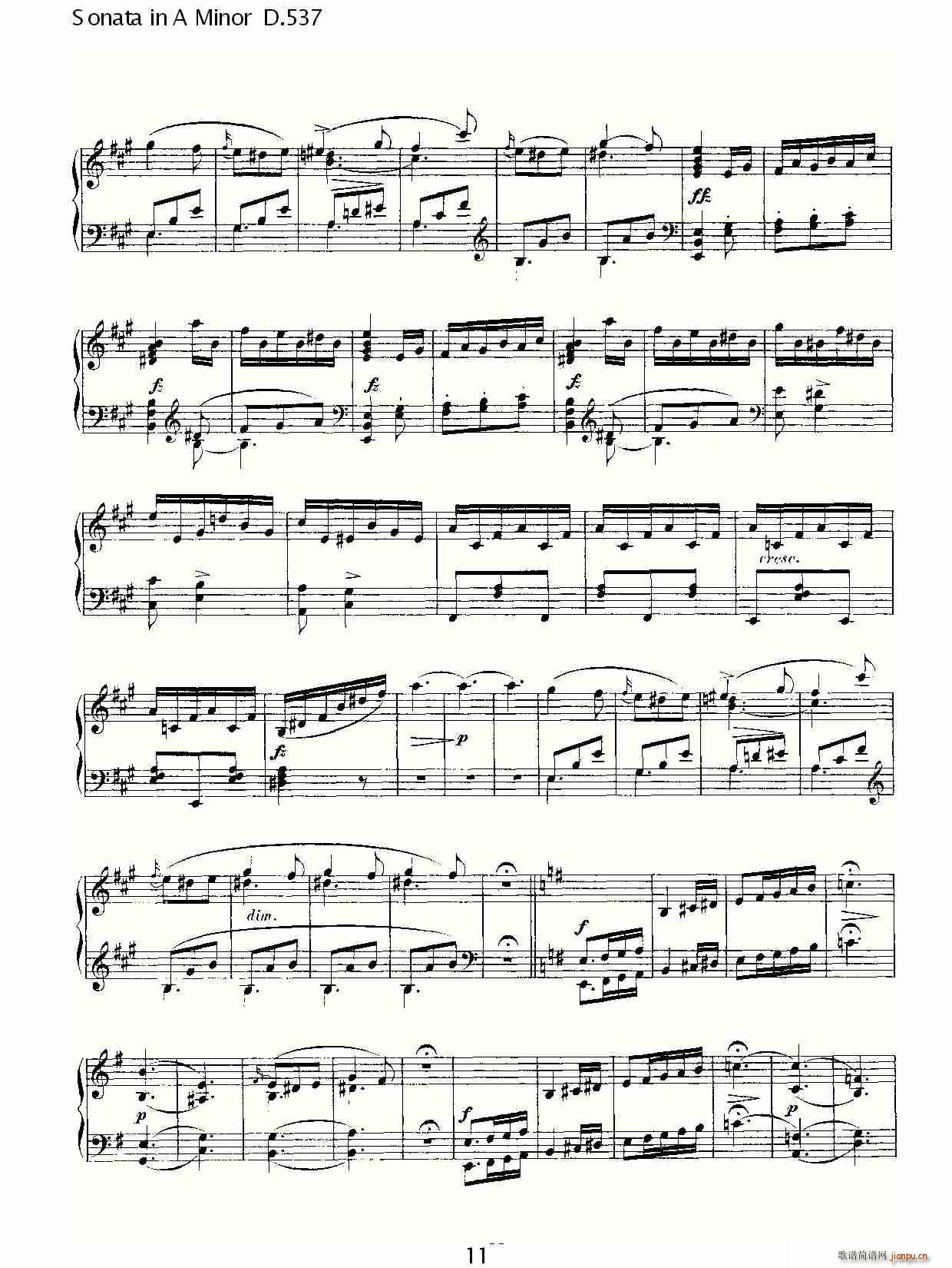 Sonata in A Minor D.537(ʮ�ּ�����)11