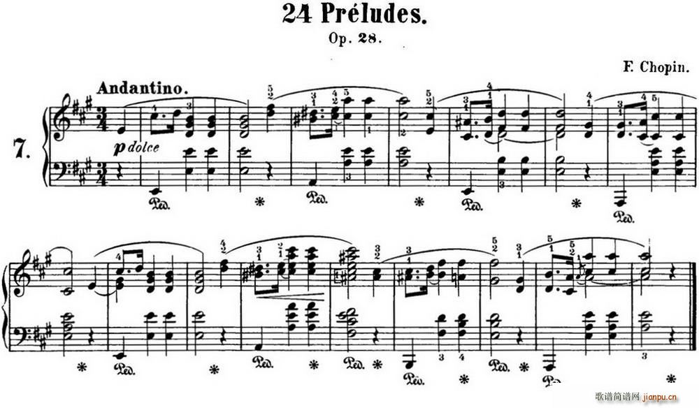 Ф�� 24�����ǰ���� Op 28 No 7 A���{(����V)1