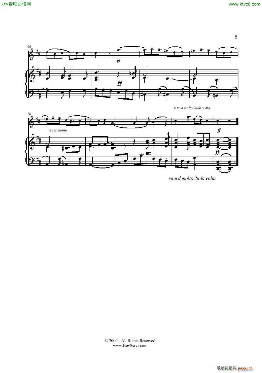 Bach Gigue Flute piano(����V)5