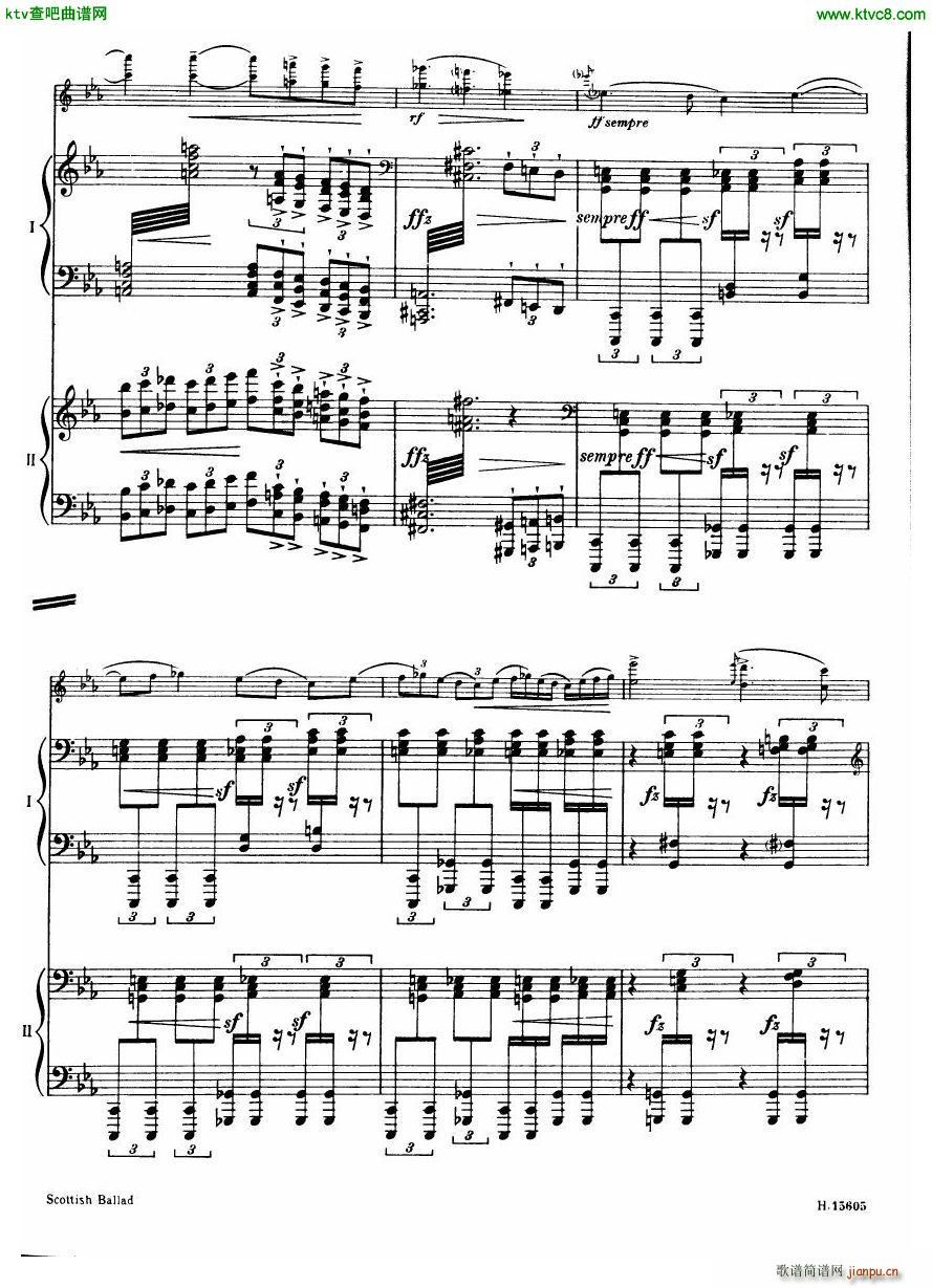 Britten Scottish Ballad op 26 arr for 2 pianos(����V)17