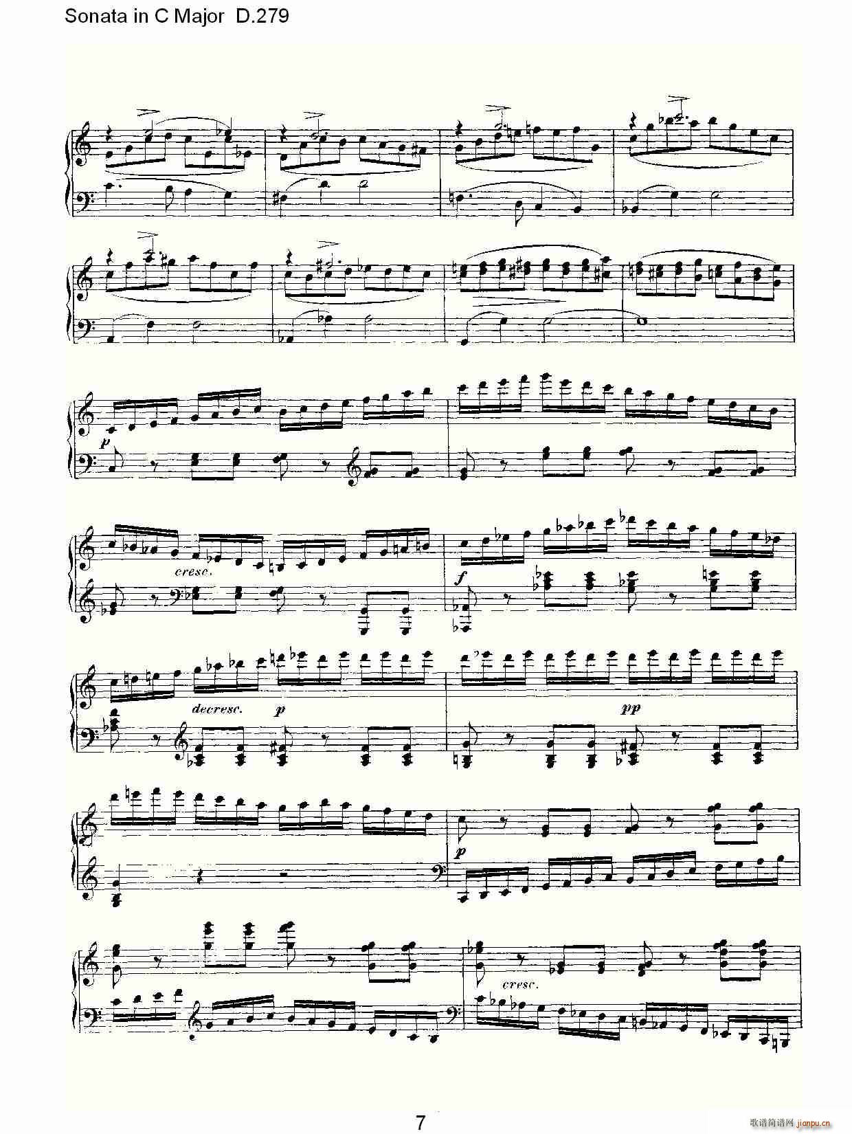 Sonata in C Major D.279(ʮ�ּ�����)7
