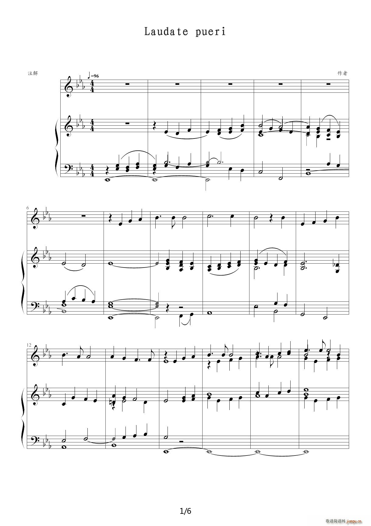 Laudate pueri Opus 39 Nr 2(����V)1