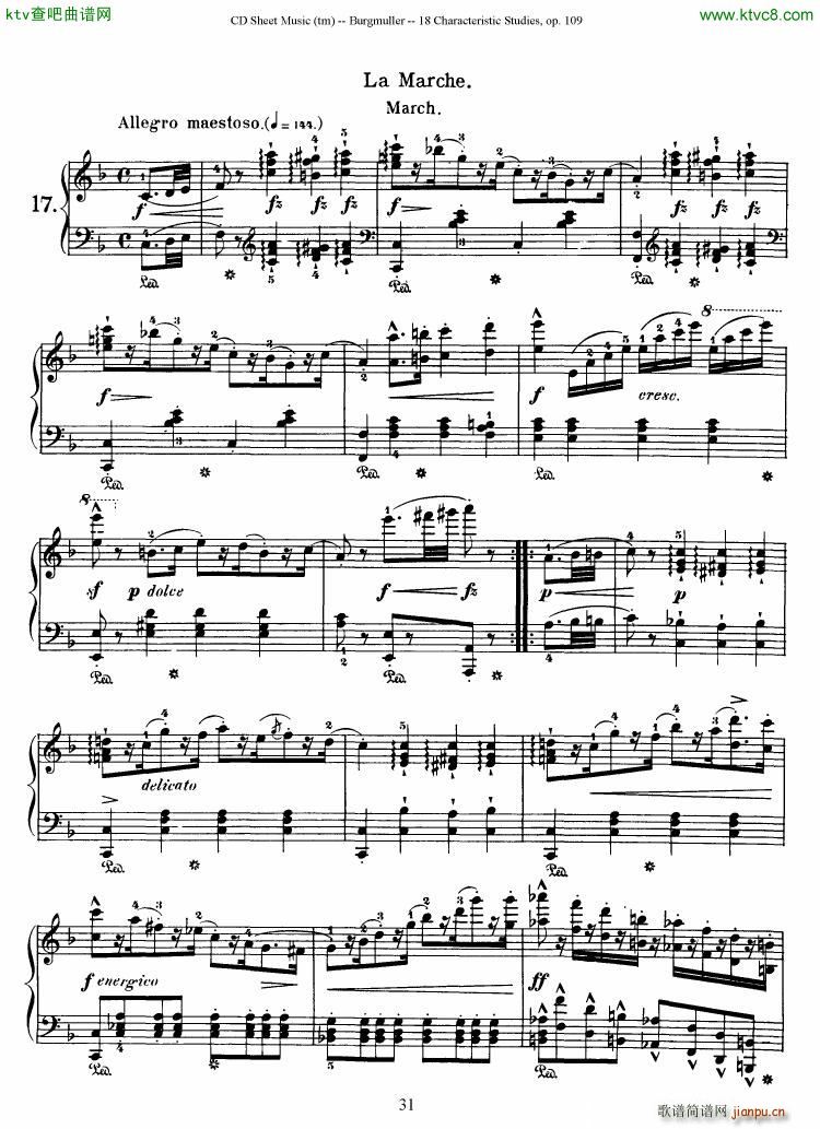 Burgmuller 18 characteristic studies op109(����V)31