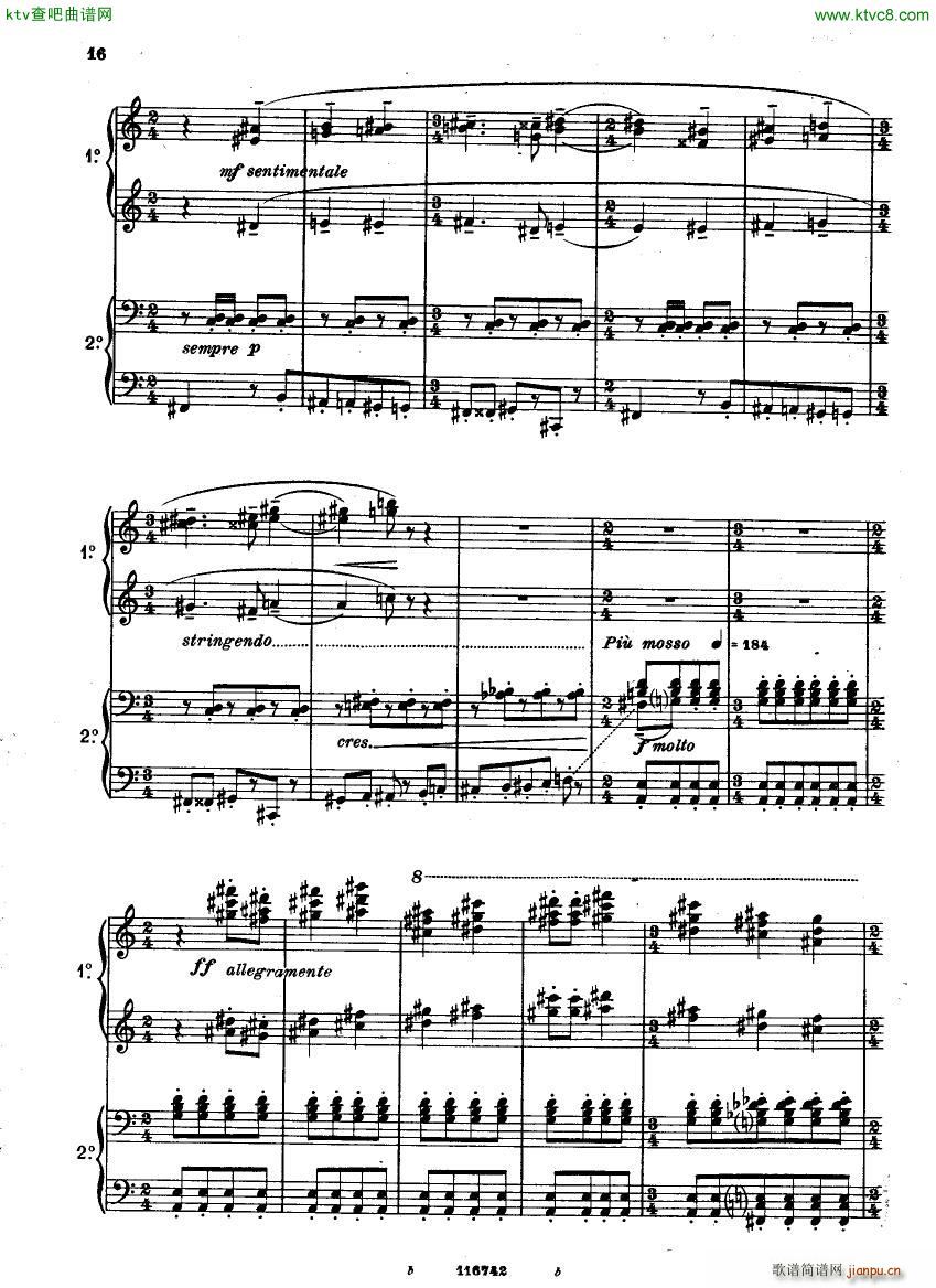 Casella Five Easy Pieces Pupazzetti 4 hands 1915(����V)16