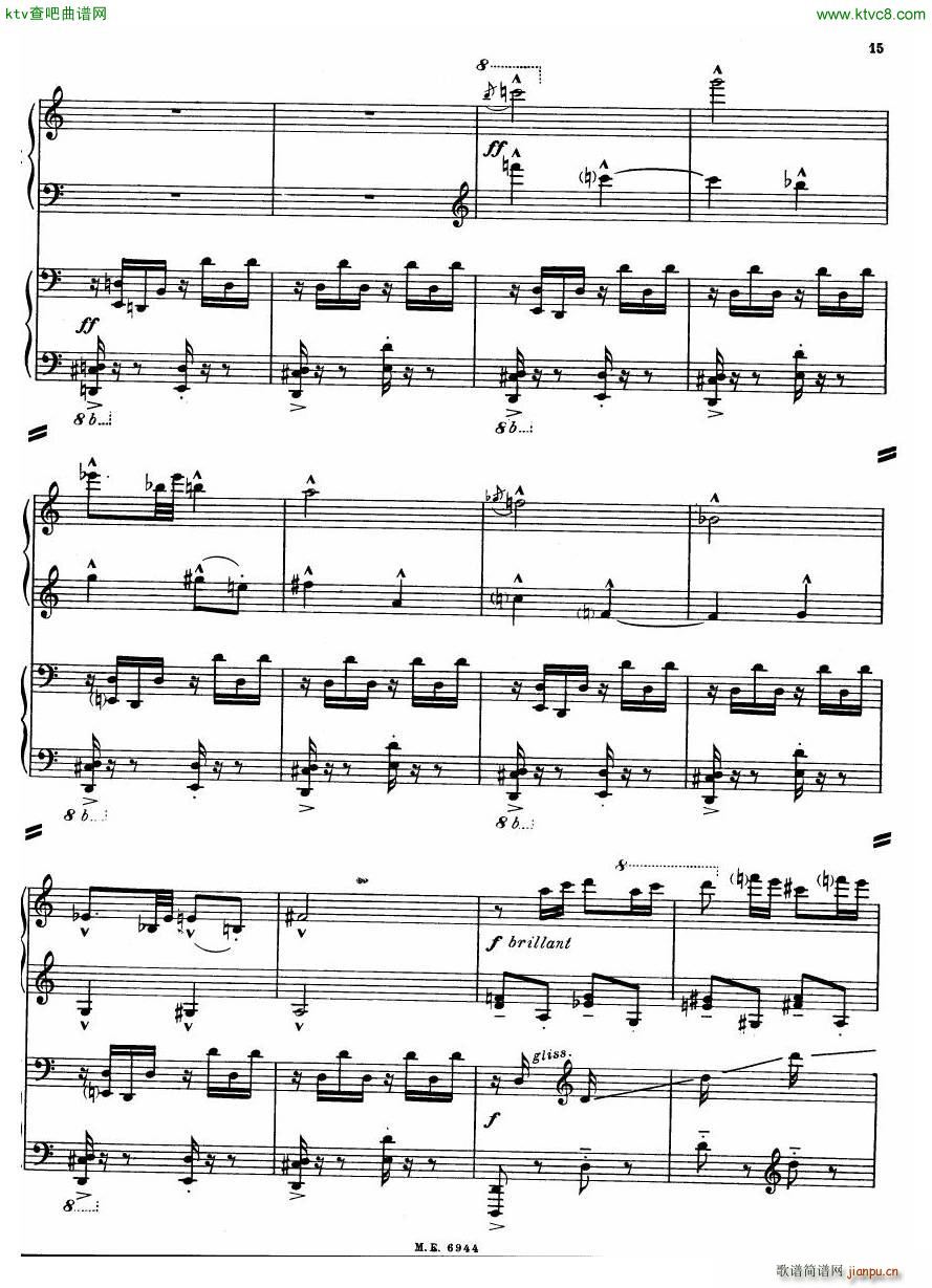 Auric Partita for two pianos(����V)15