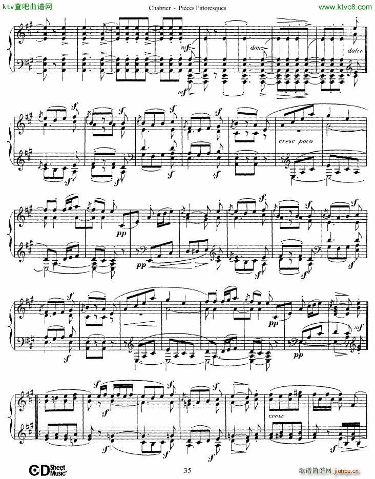 Chabrier Pi��ces Pittoresques 7 10(����V)6