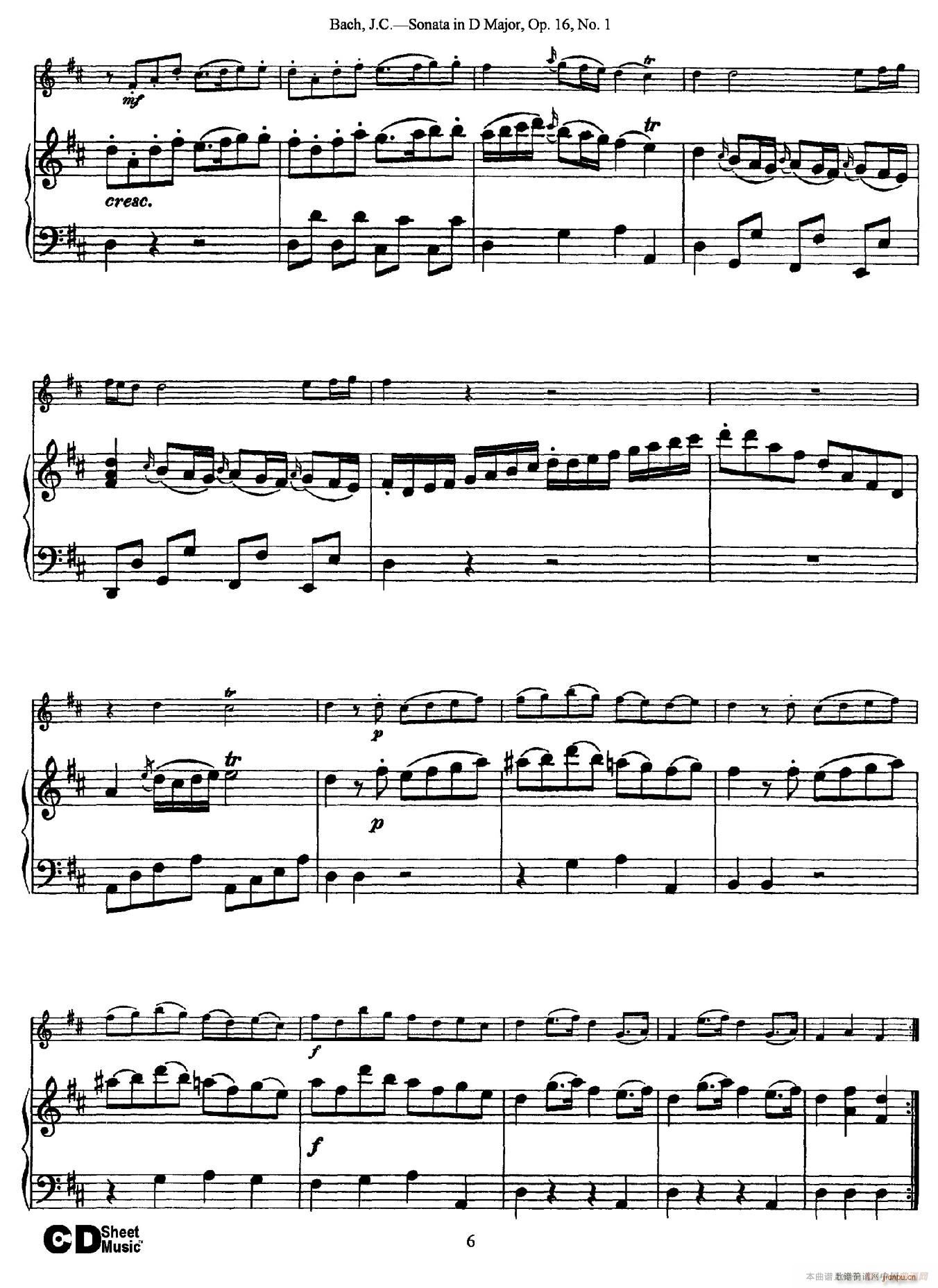 Sonata in D Major Op 16 No 1 ��ٰ���(����V)6