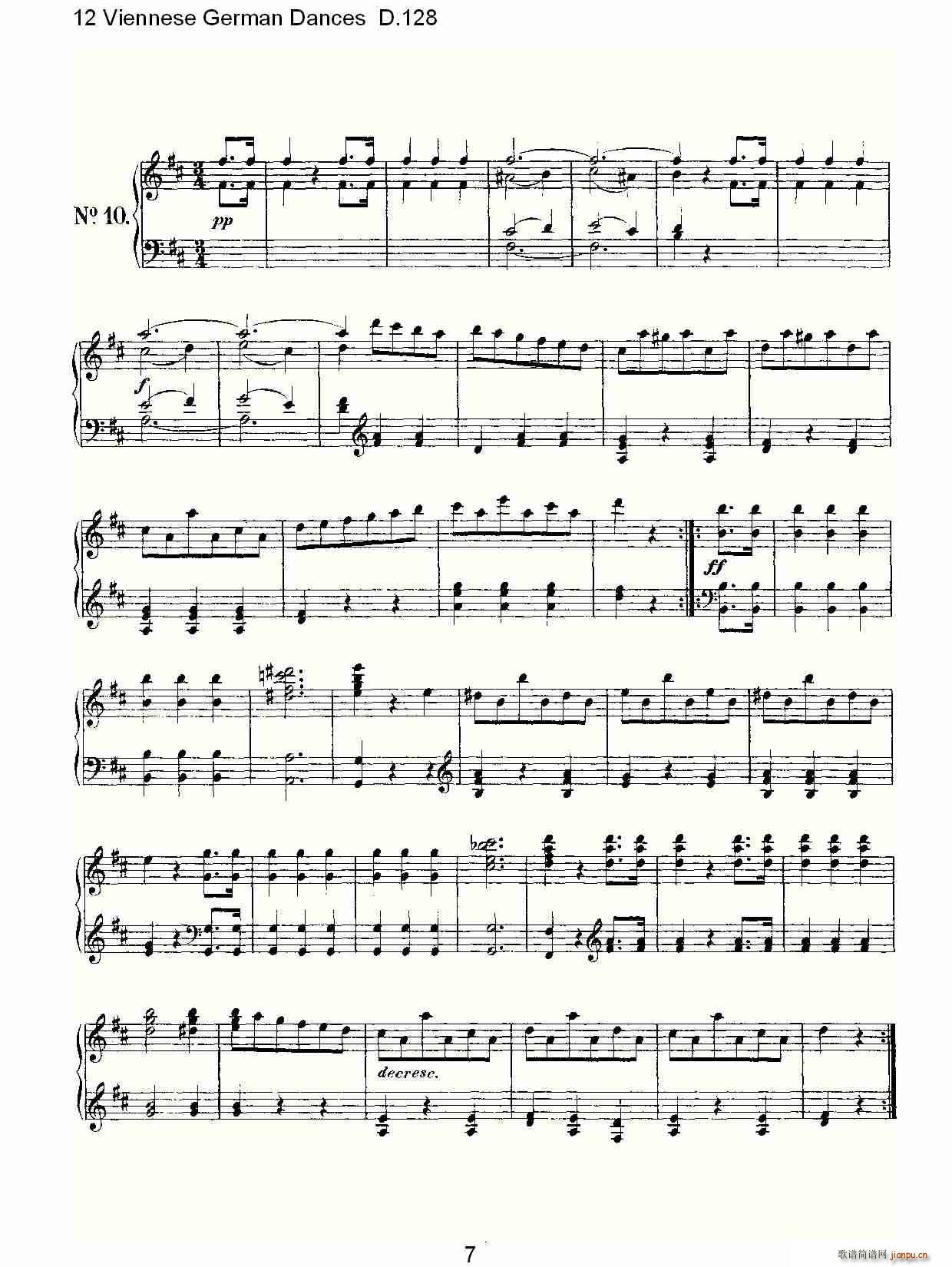 12 Viennese German Dances D.128(ʮ�ּ�����)7