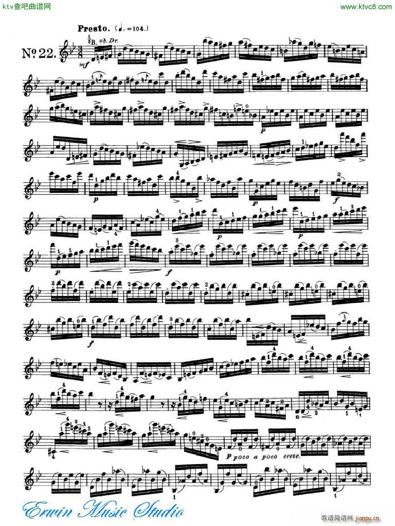 �_�� 24�׾�����Pierre Rode 24 Studi Per violino 17 24(ʮ�ּ�����)11