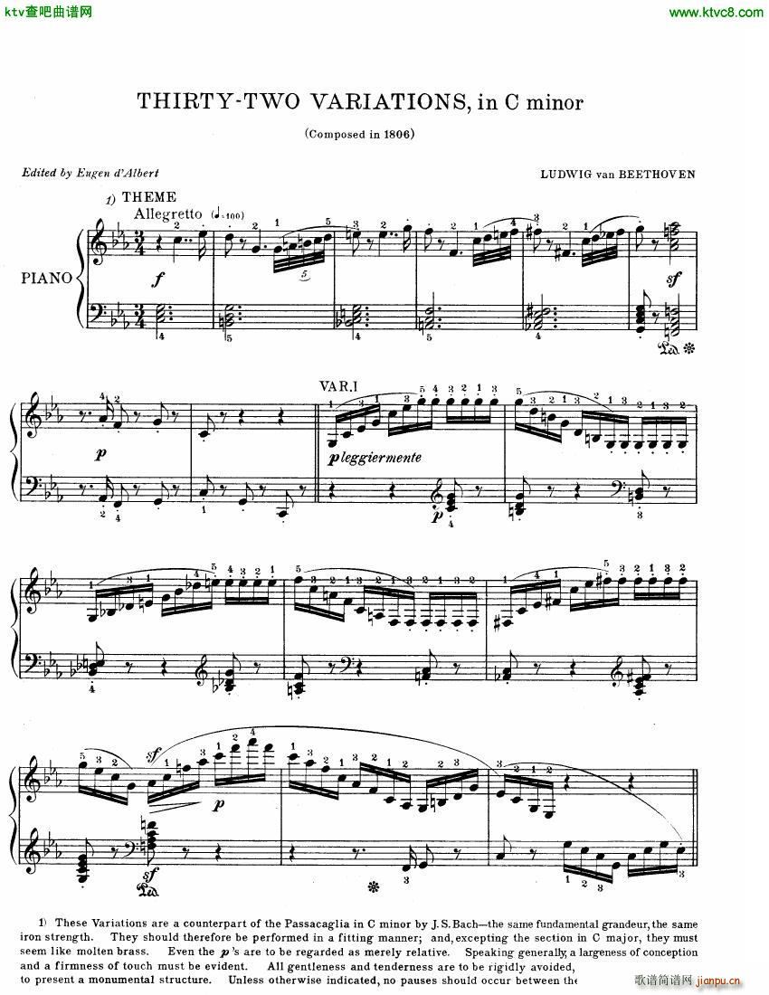 Beethoven WoO 80 32 Variations in C Minor(����V)1