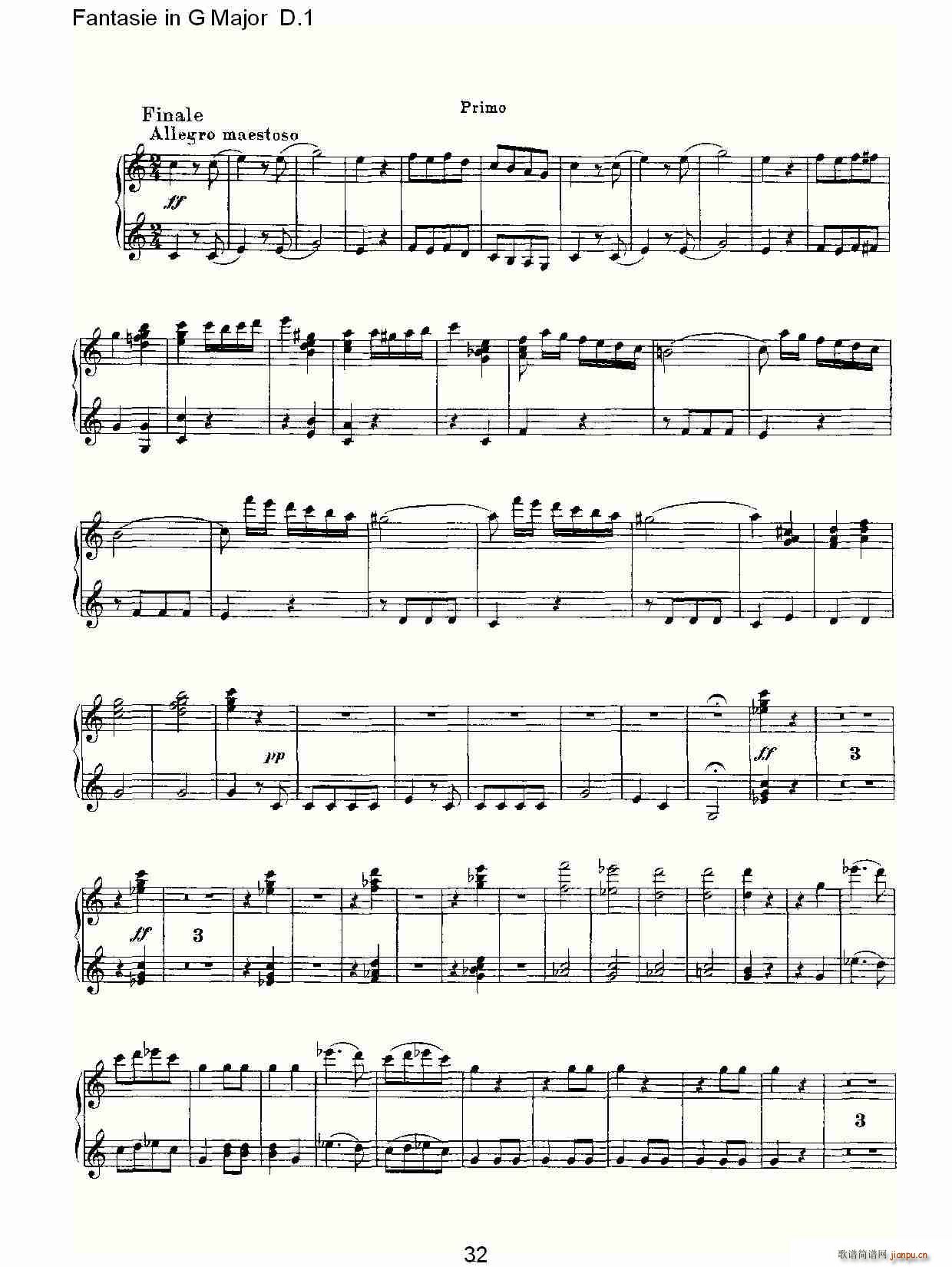 Fantasie in G Major D.1(ʮ�ּ�����)32