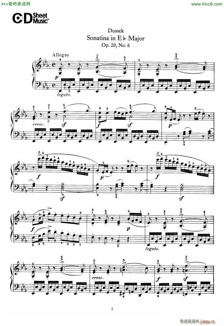 Dussek Sonatina in G Major(����V)30