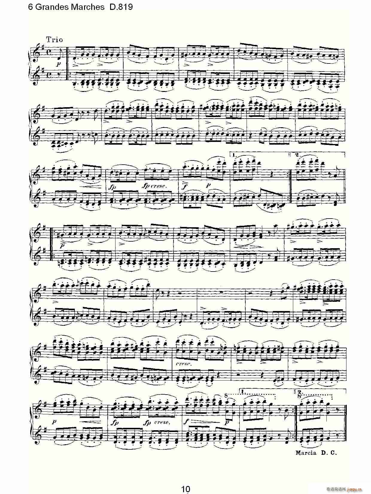 6 Grandes Marches D.819(ʮ�ּ�����)10