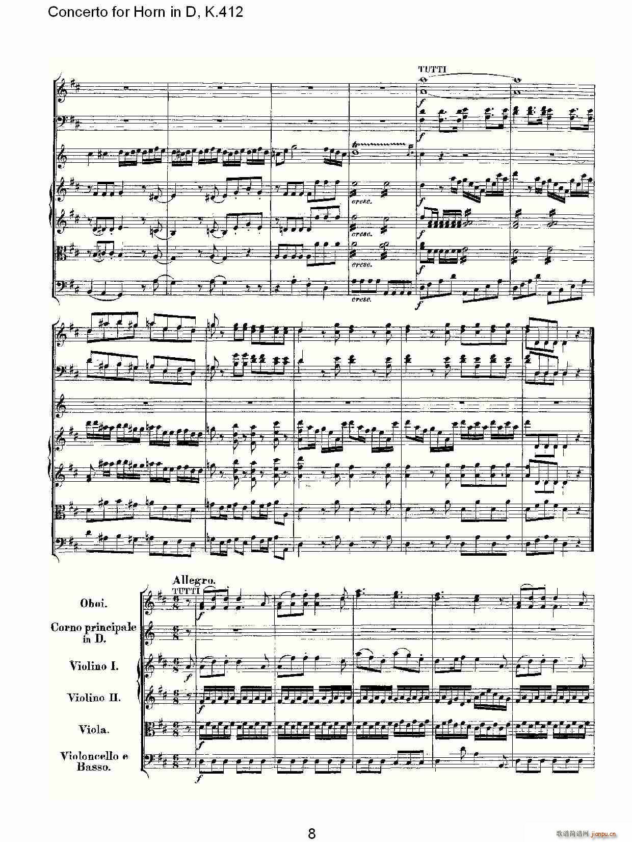 Concerto for Horn in D, K.412(ʮ�ּ�����)8