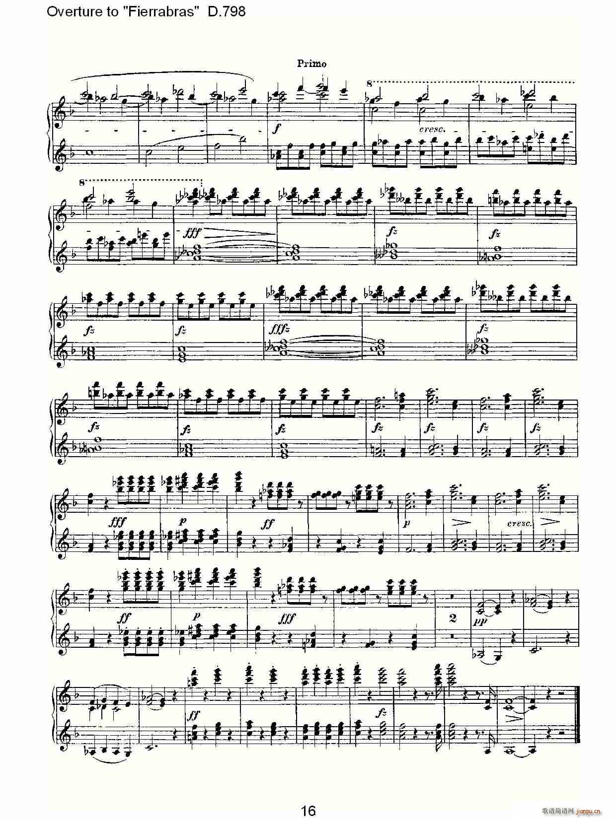 Overture to Fierrabras D 798 Fierrabras ����D 798(����V)16