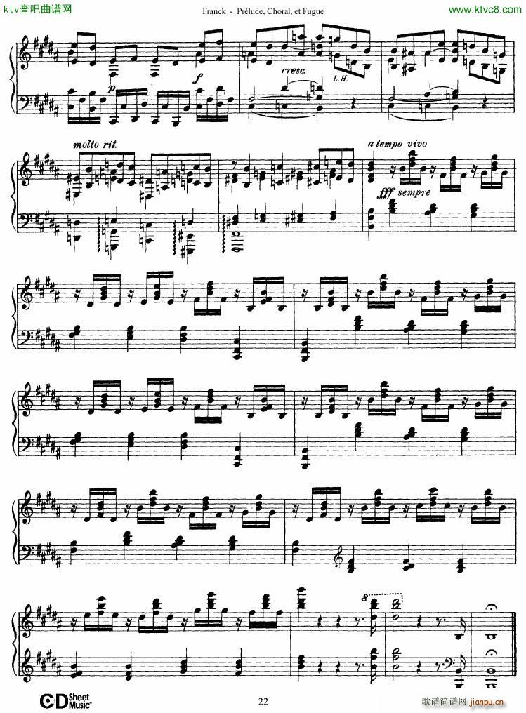 Franck Pr��lude Choral et Fugue(����V)22