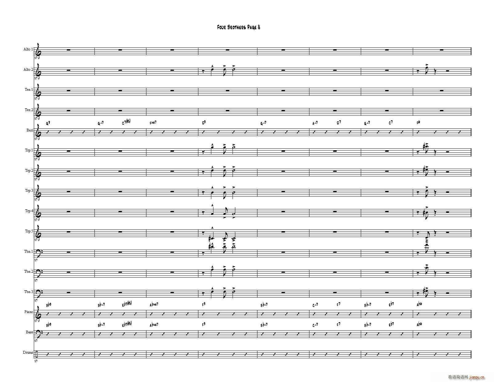 Four Brothers Big Band score(���V)8