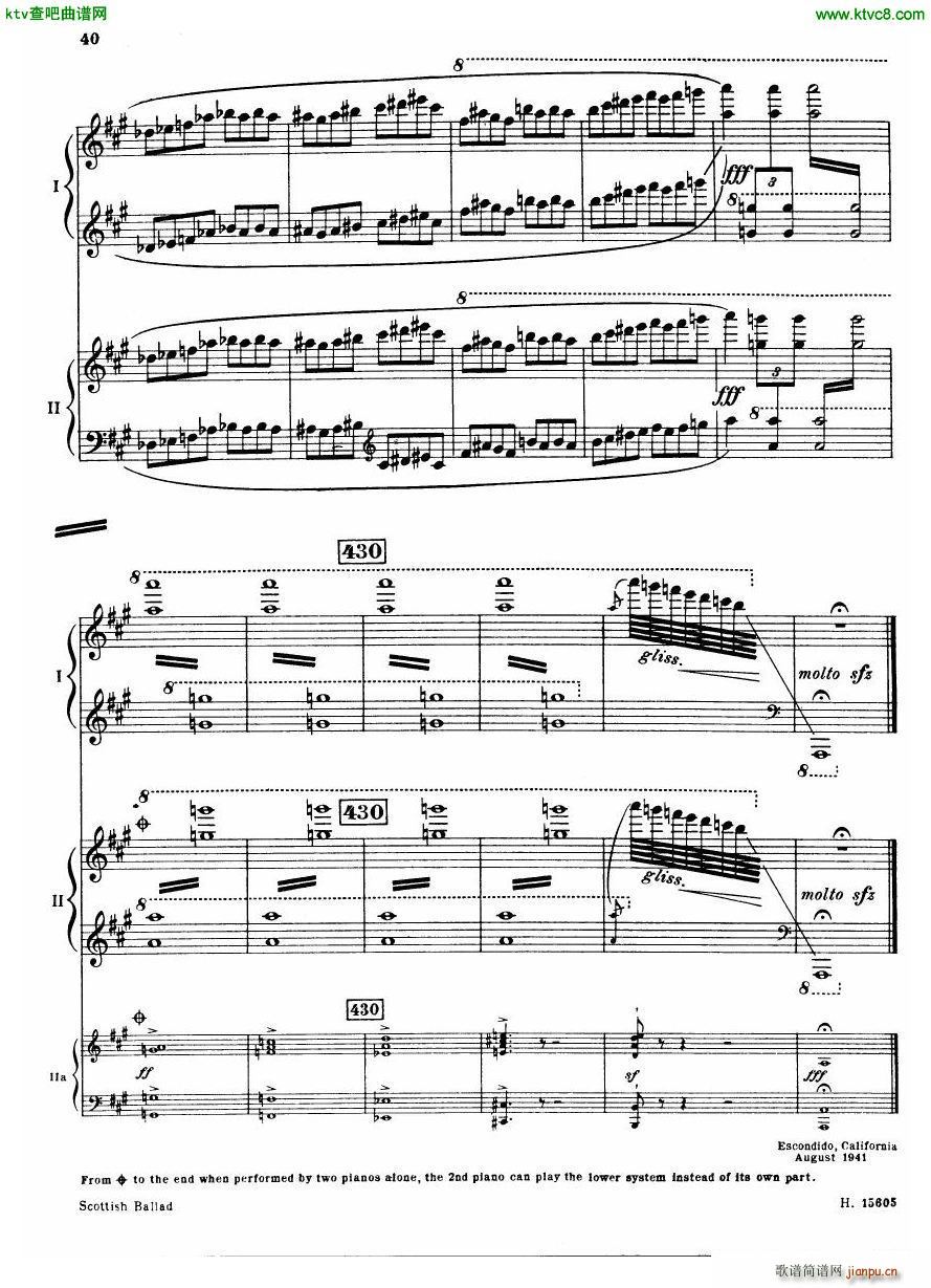 Britten Scottish Ballad op 26 arr for 2 pianos(����V)41