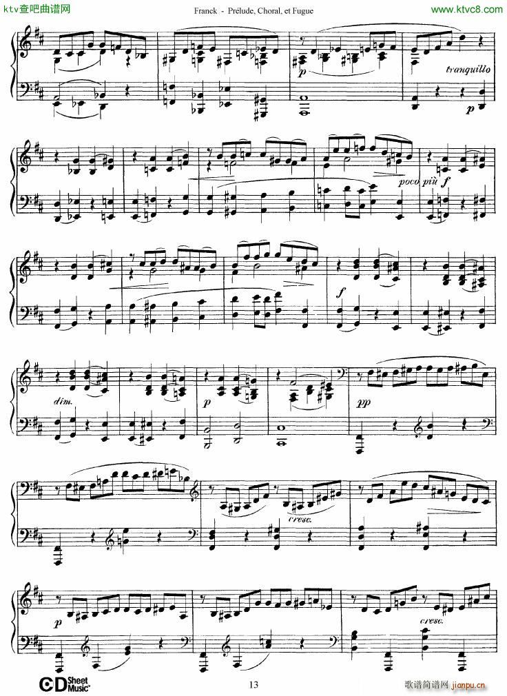 Franck Pr��lude Choral et Fugue(����V)13
