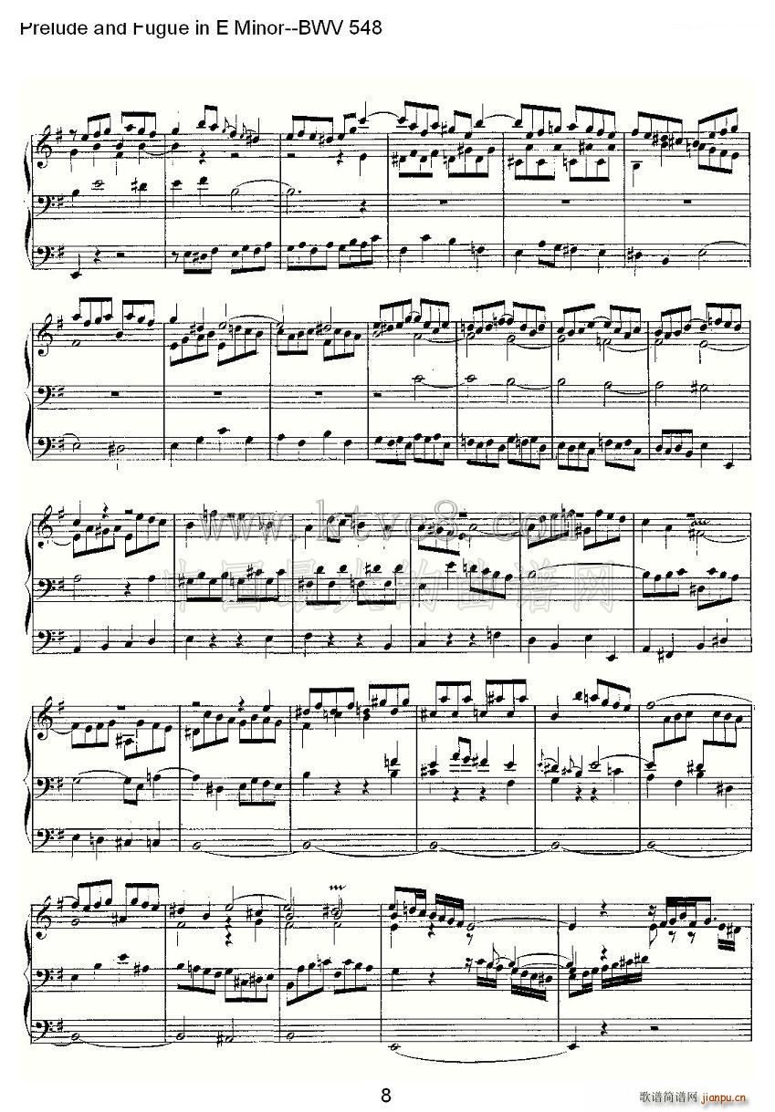 Prelude and Fugue in E Minor BWV 548 ���L(f��ng)���V(ʮ�ּ�����)8