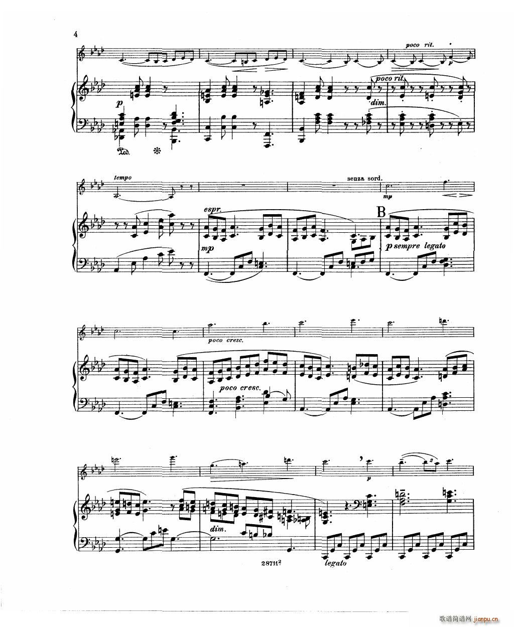 Bowen Barcarolle for violin and piano(����V)6