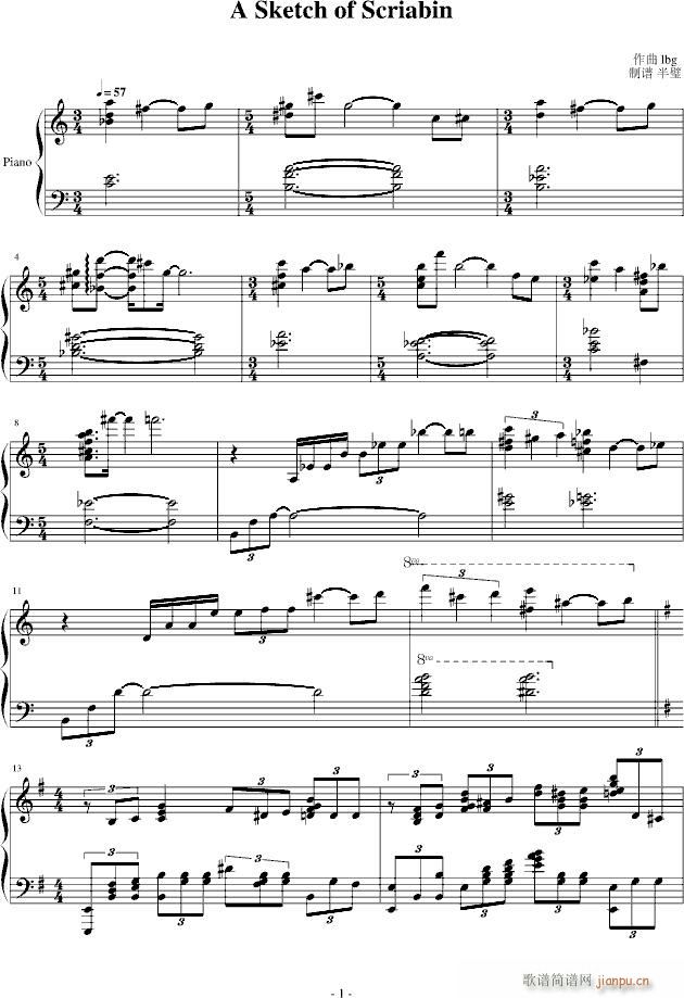 A Sketch of Scriabin(����V)1