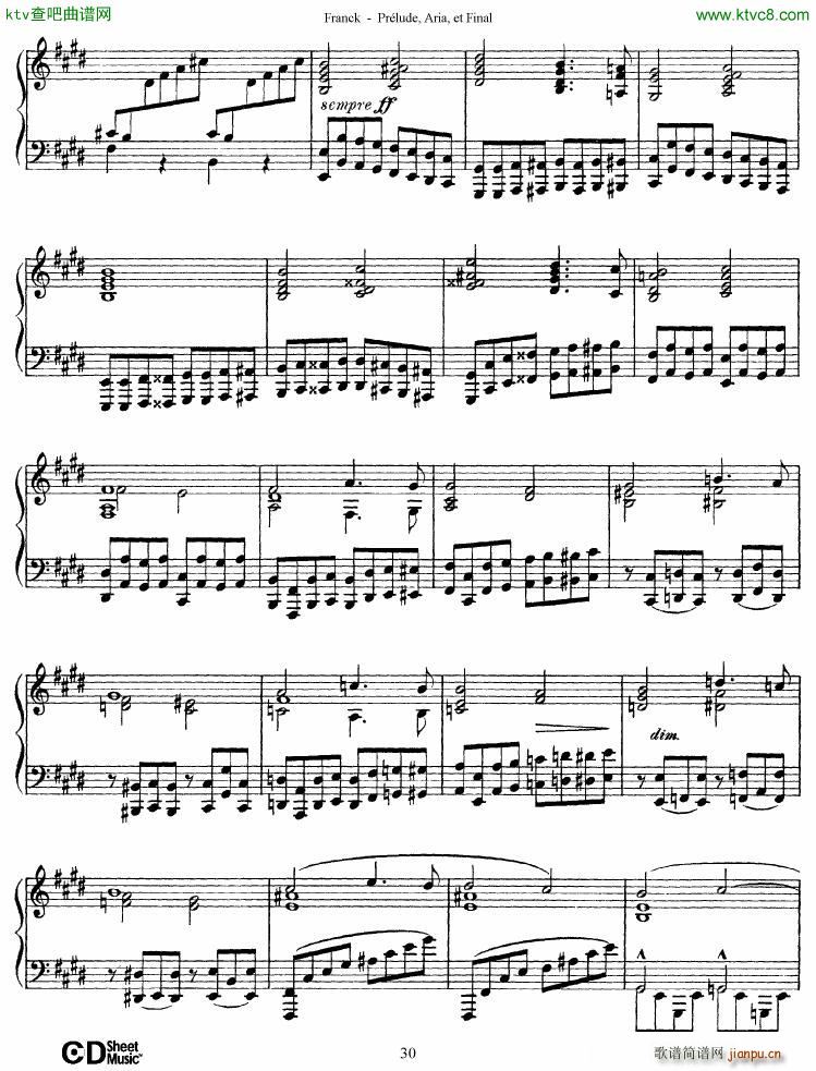 Franck Pr��lude Aria et Final(����V)30