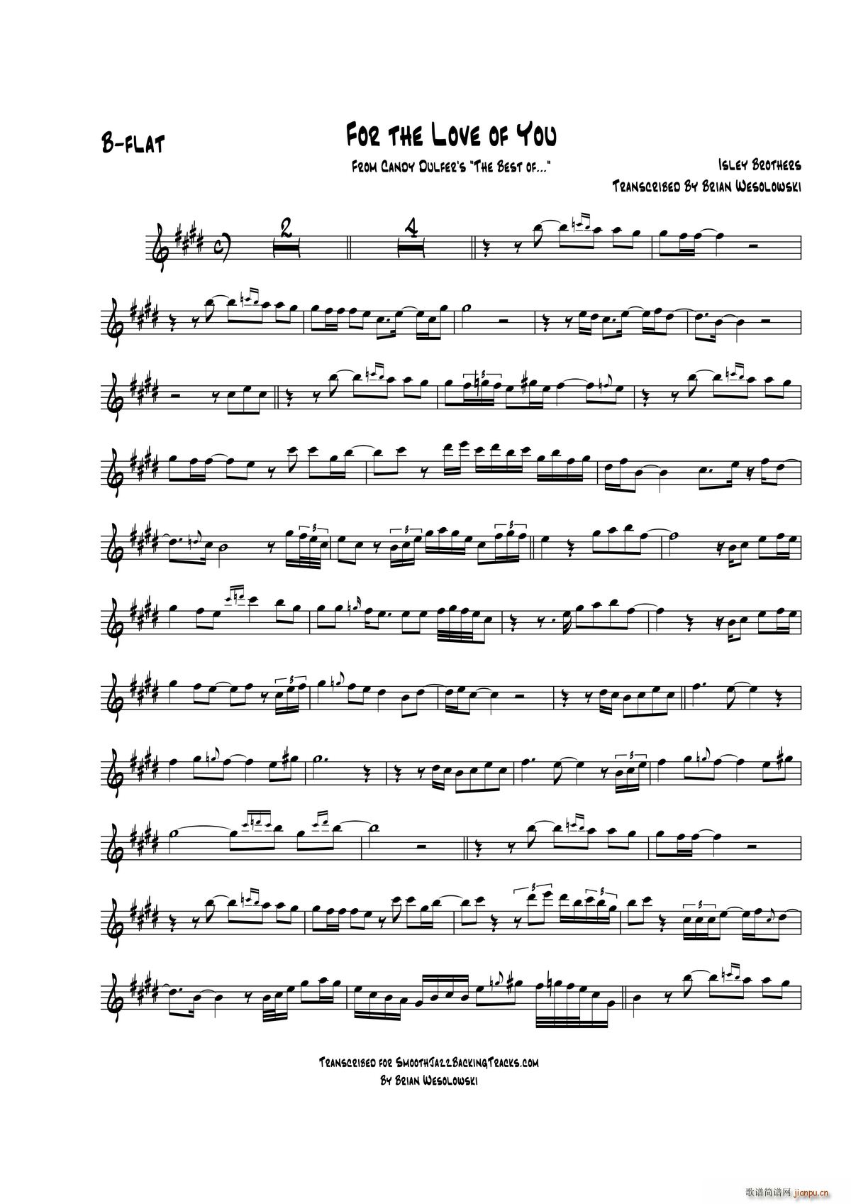 For The Love Of You B FLAT(ʮ�ּ�����)1