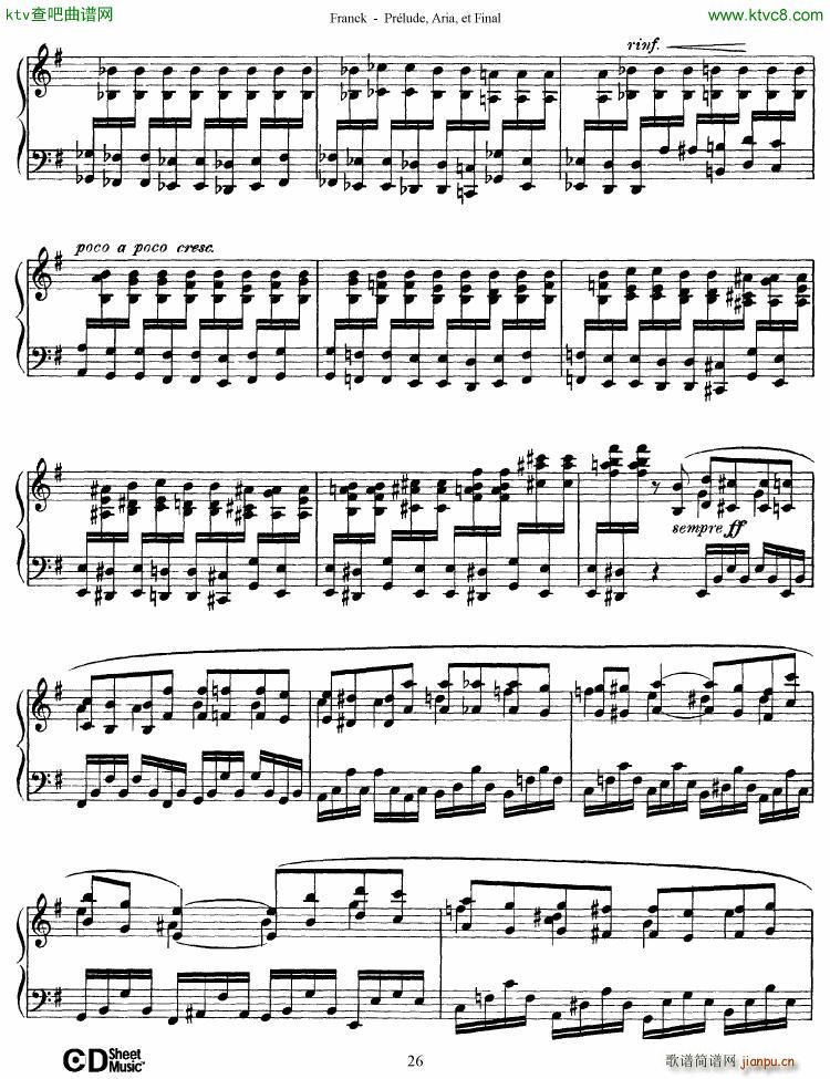 Franck Pr��lude Aria et Final(����V)26