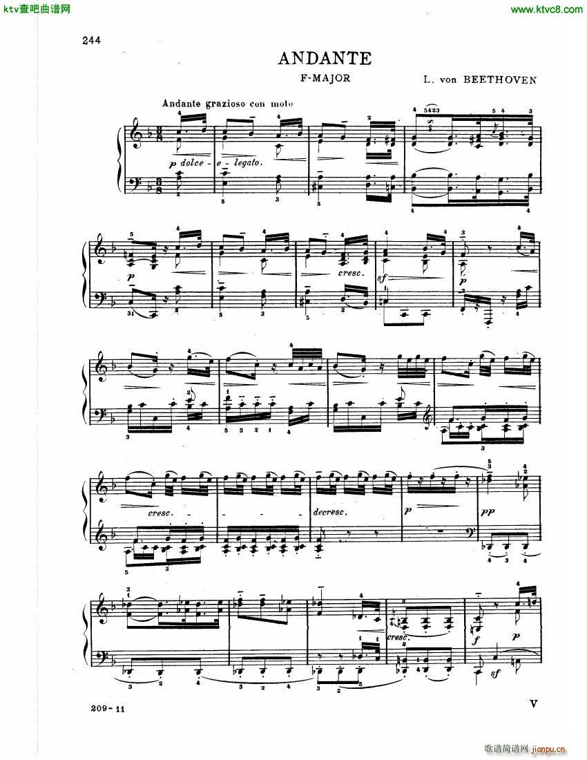 Beethoven WoO 57 Andante Favori in F major(����V)1
